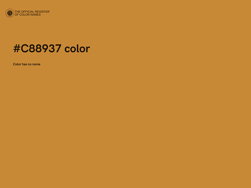 #C88937 color image