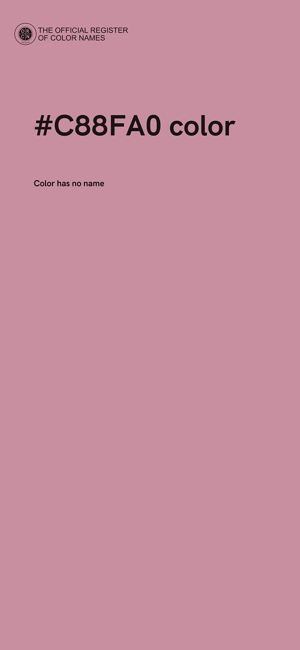 #C88FA0 color image