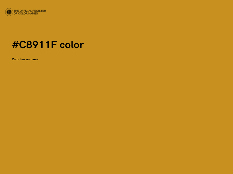 #C8911F color image