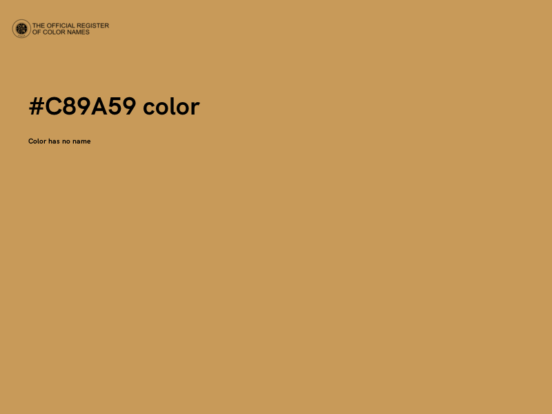 #C89A59 color image