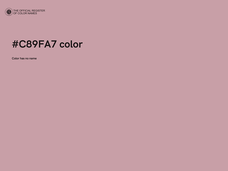 #C89FA7 color image