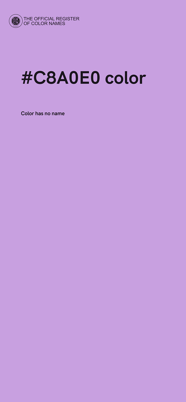 #C8A0E0 color image