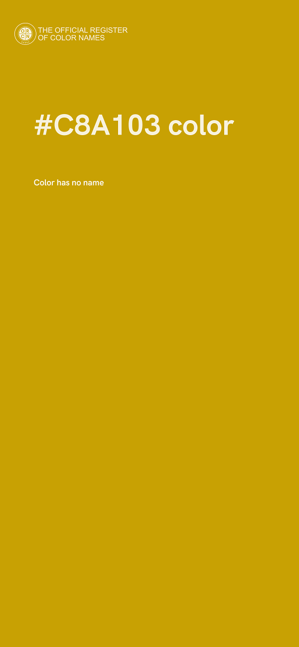 #C8A103 color image