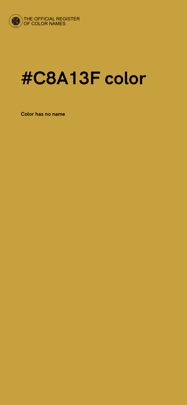 #C8A13F color image