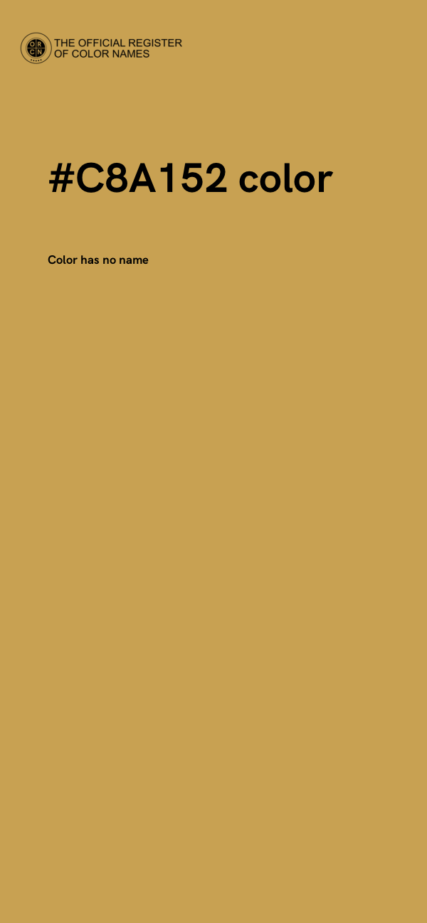 #C8A152 color image