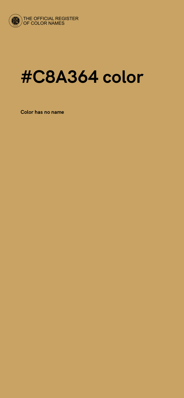#C8A364 color image