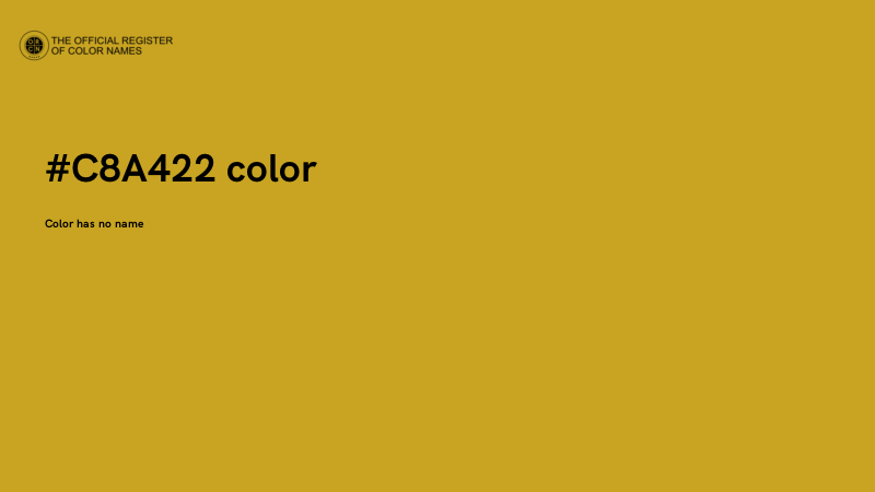 #C8A422 color image