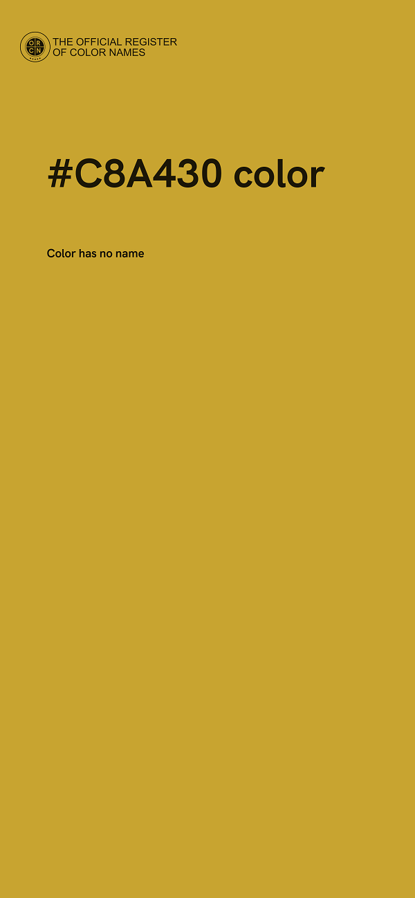 #C8A430 color image