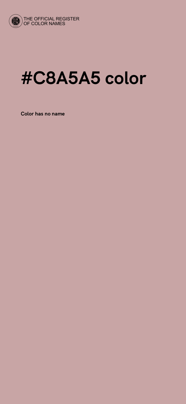 #C8A5A5 color image
