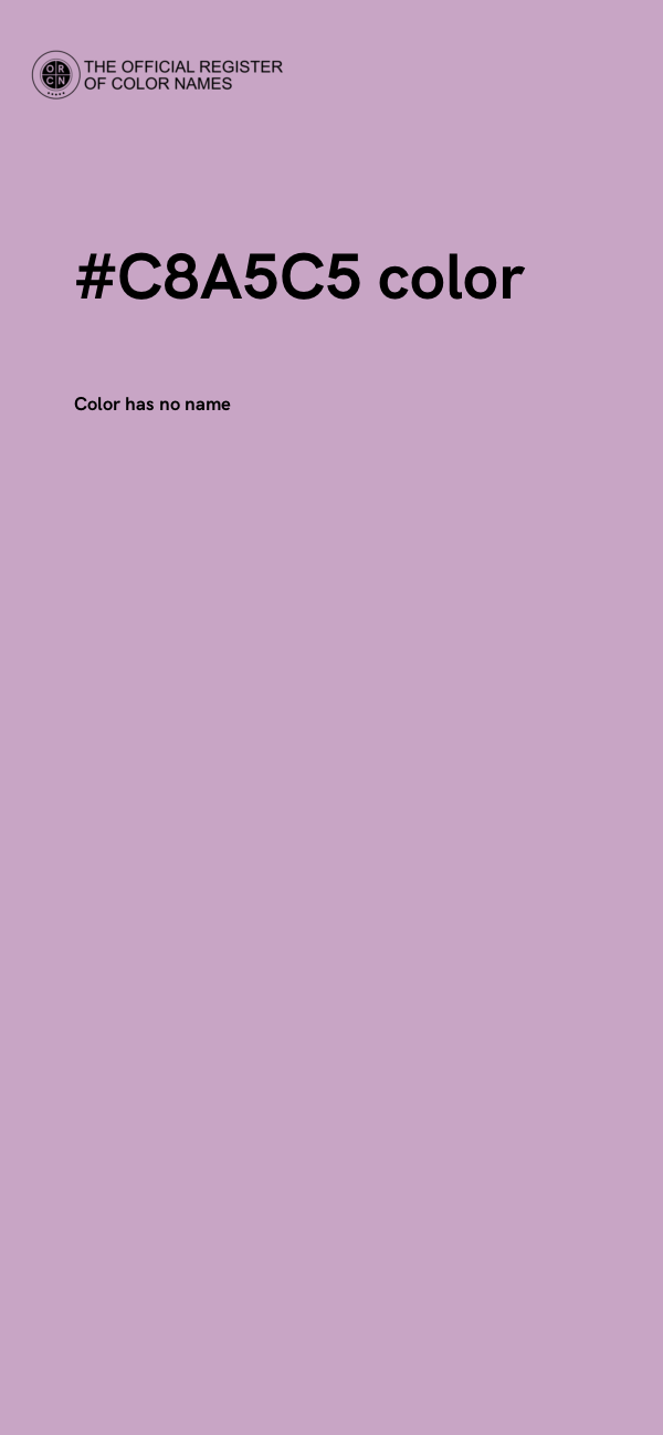 #C8A5C5 color image