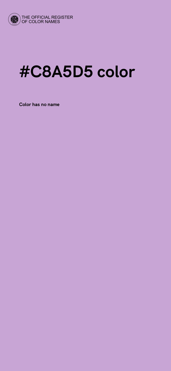 #C8A5D5 color image