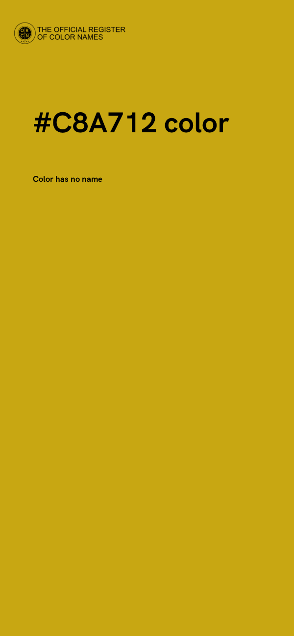 #C8A712 color image