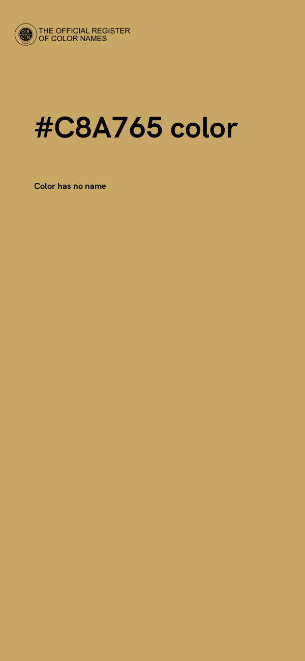 #C8A765 color image