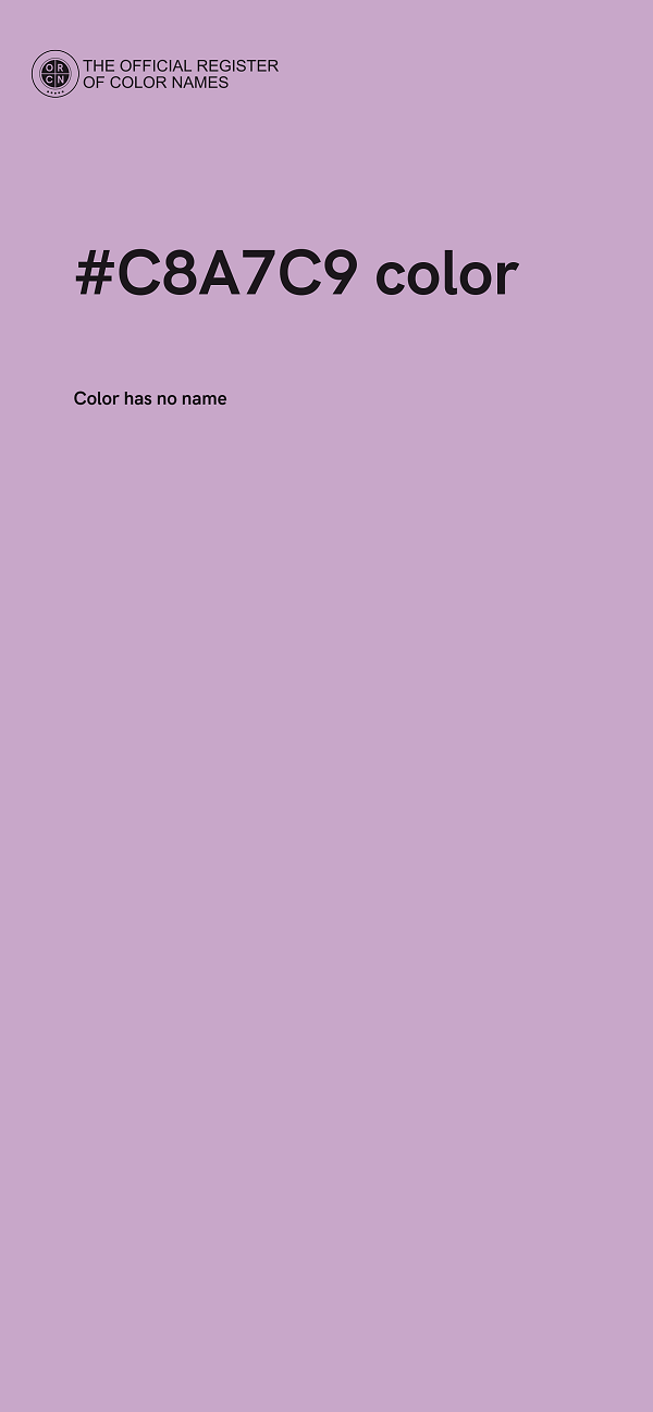 #C8A7C9 color image
