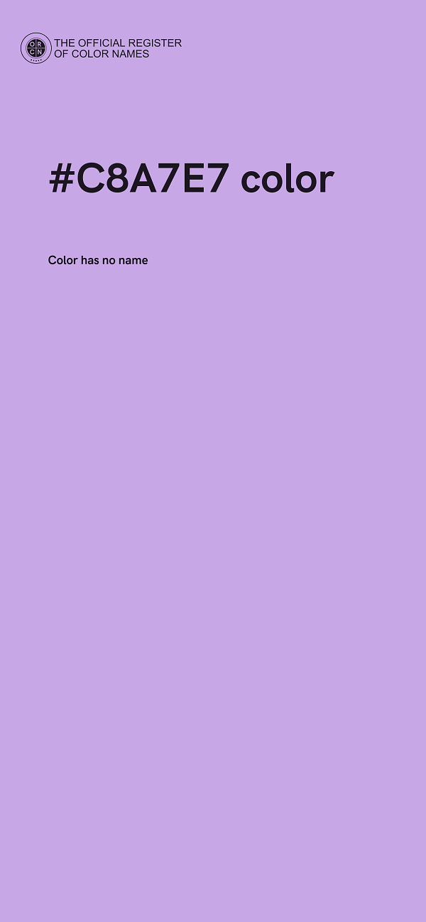 #C8A7E7 color image
