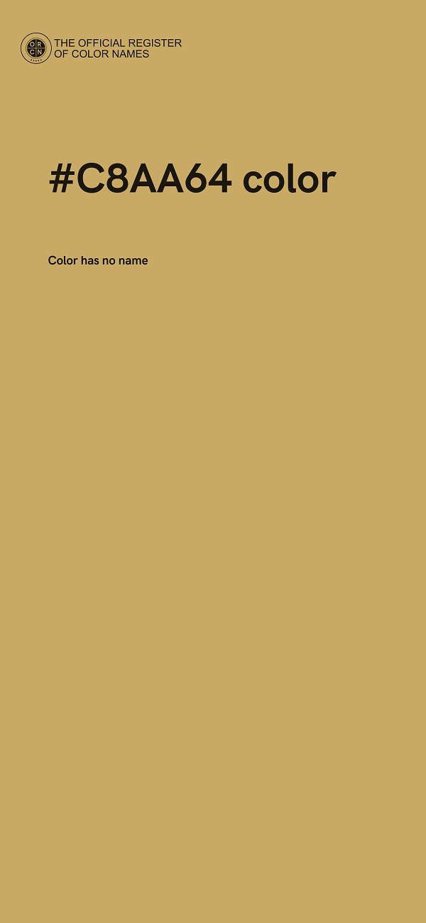 #C8AA64 color image