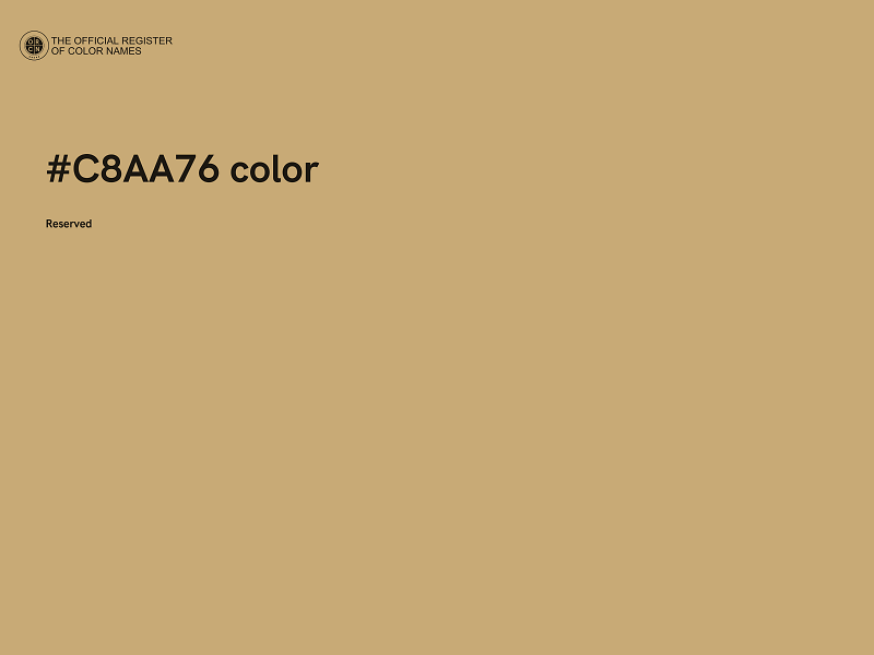 #C8AA76 color image