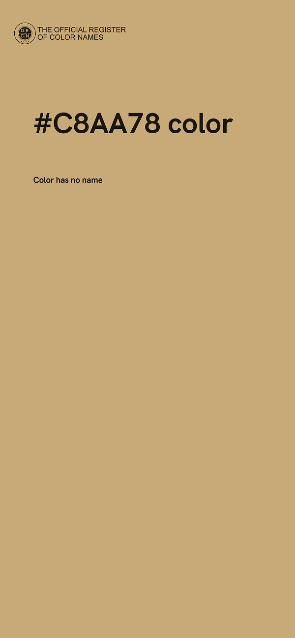 #C8AA78 color image