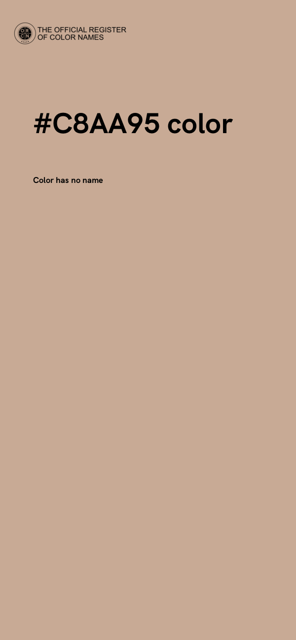 #C8AA95 color image