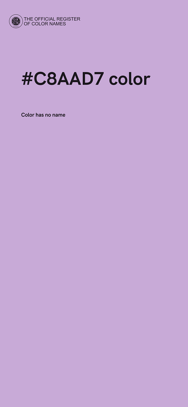 #C8AAD7 color image