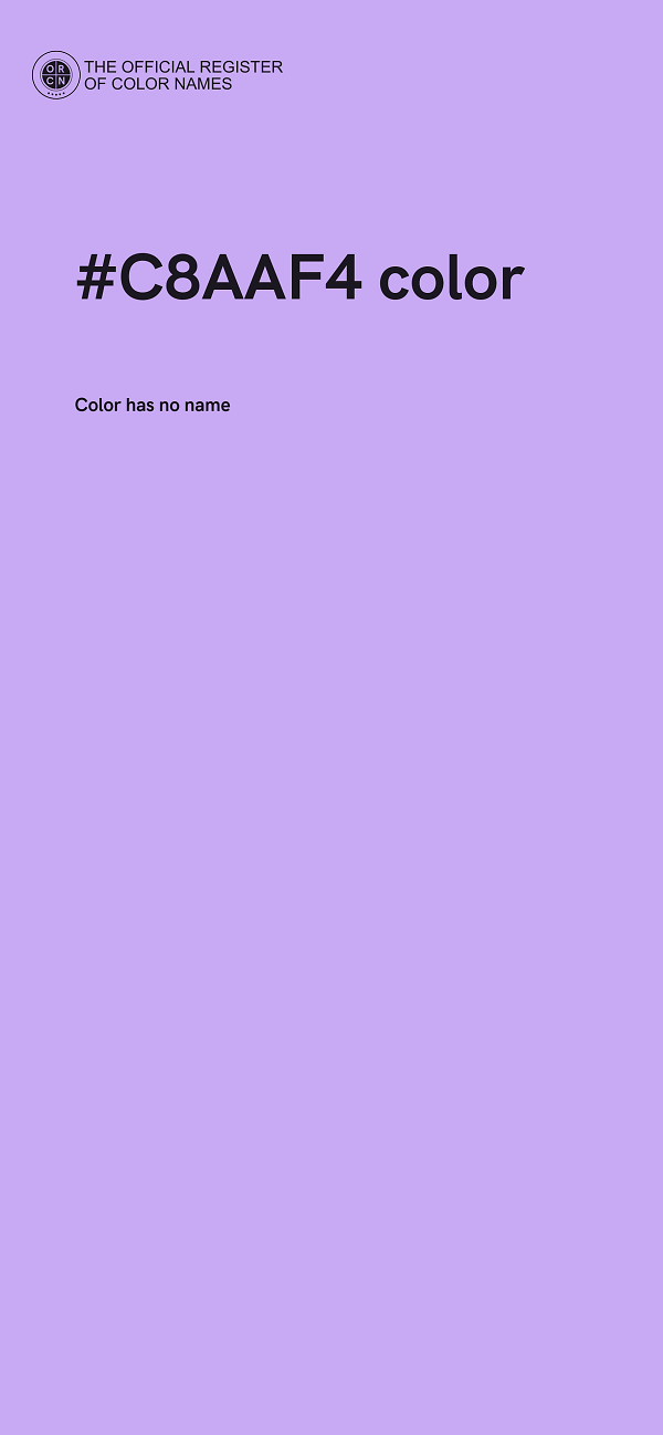 #C8AAF4 color image