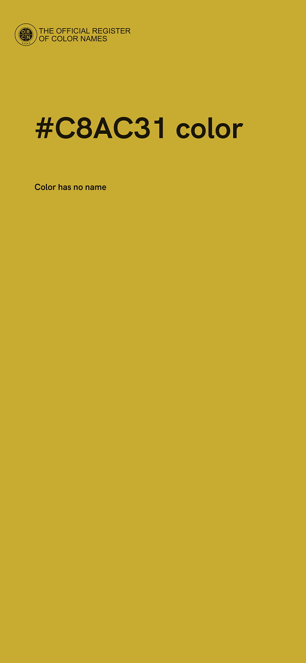 #C8AC31 color image