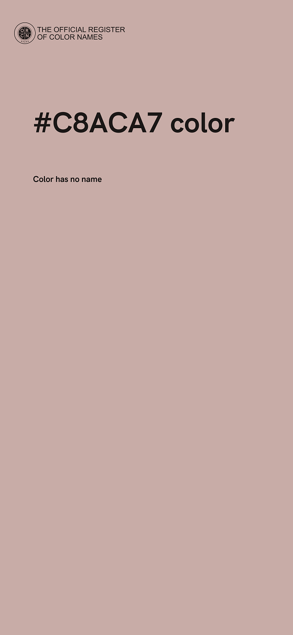 #C8ACA7 color image