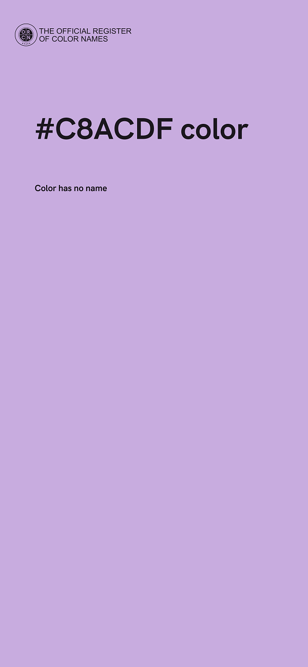 #C8ACDF color image