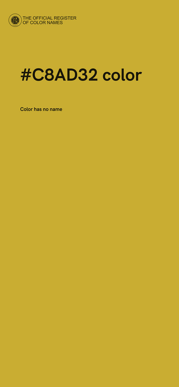#C8AD32 color image