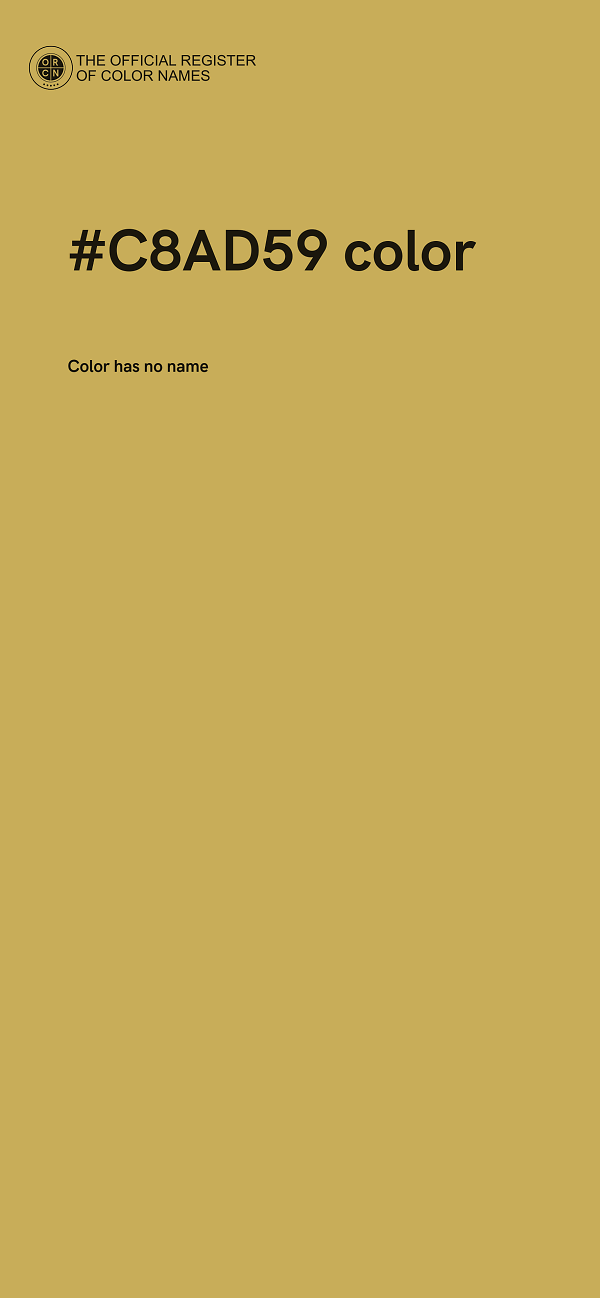 #C8AD59 color image