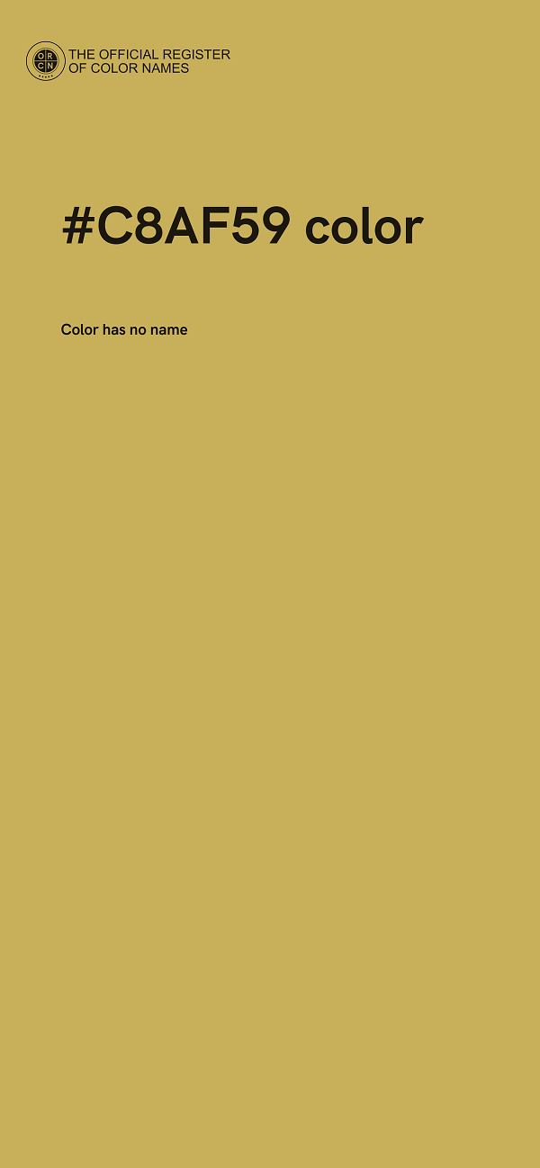 #C8AF59 color image