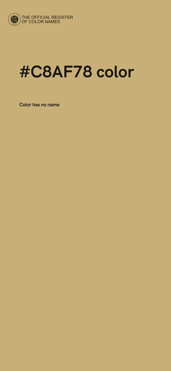#C8AF78 color image