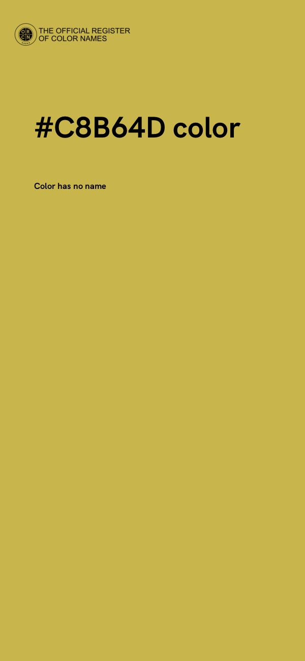 #C8B64D color image