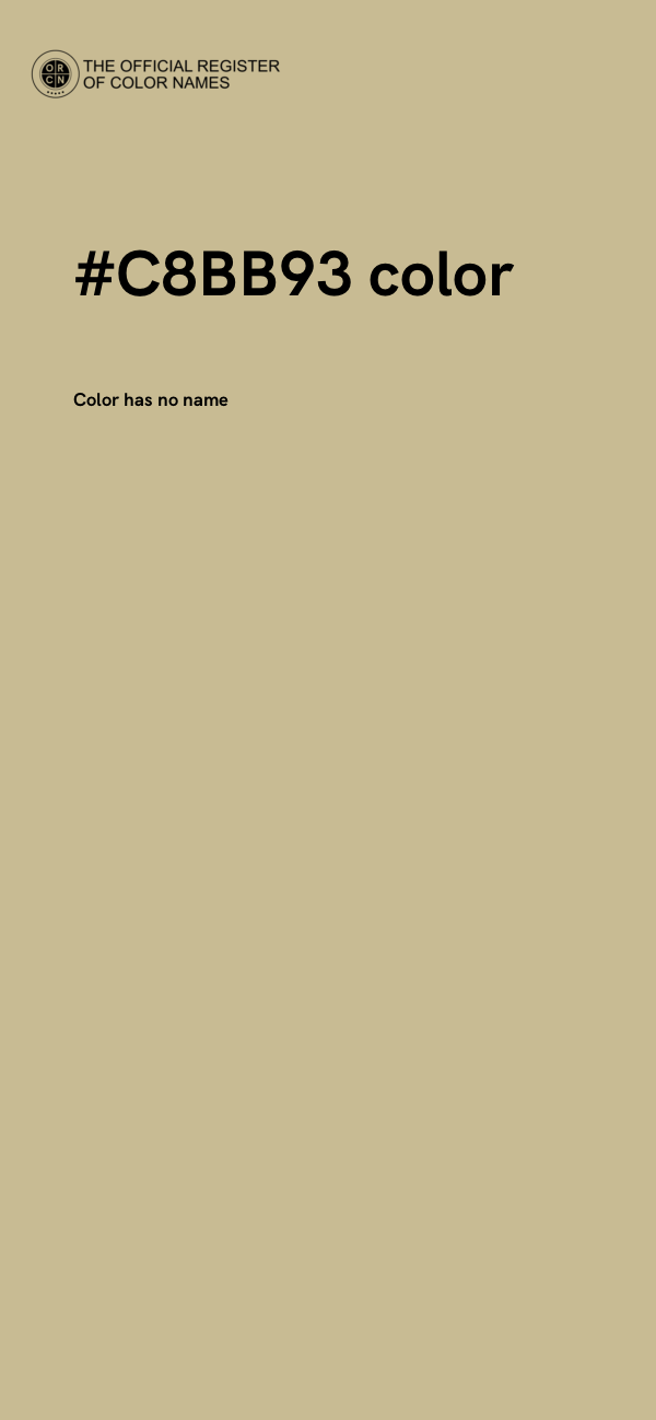 #C8BB93 color image