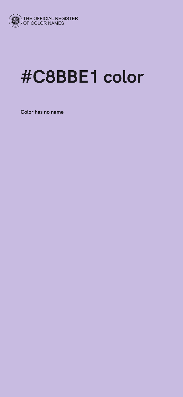 #C8BBE1 color image