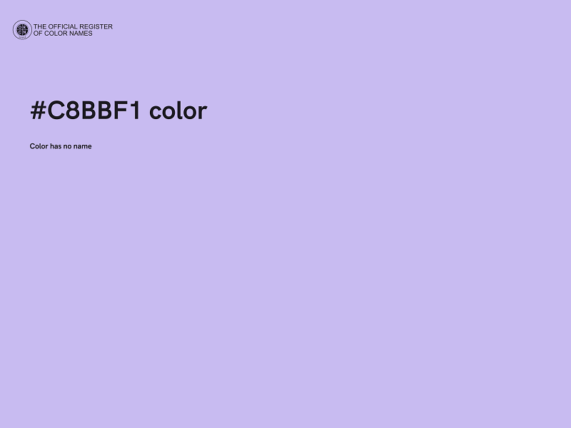 #C8BBF1 color image