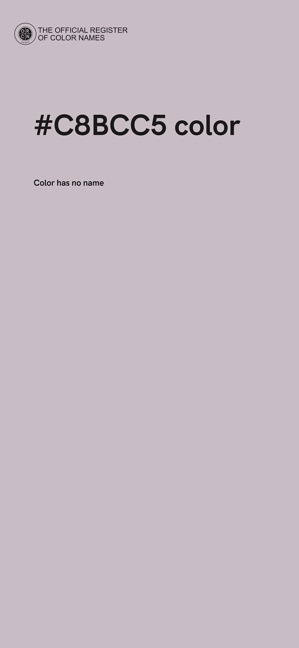 #C8BCC5 color image