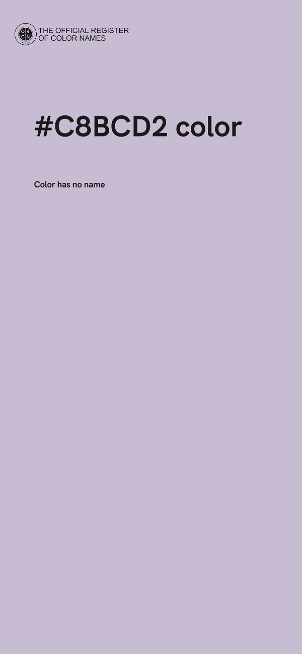 #C8BCD2 color image
