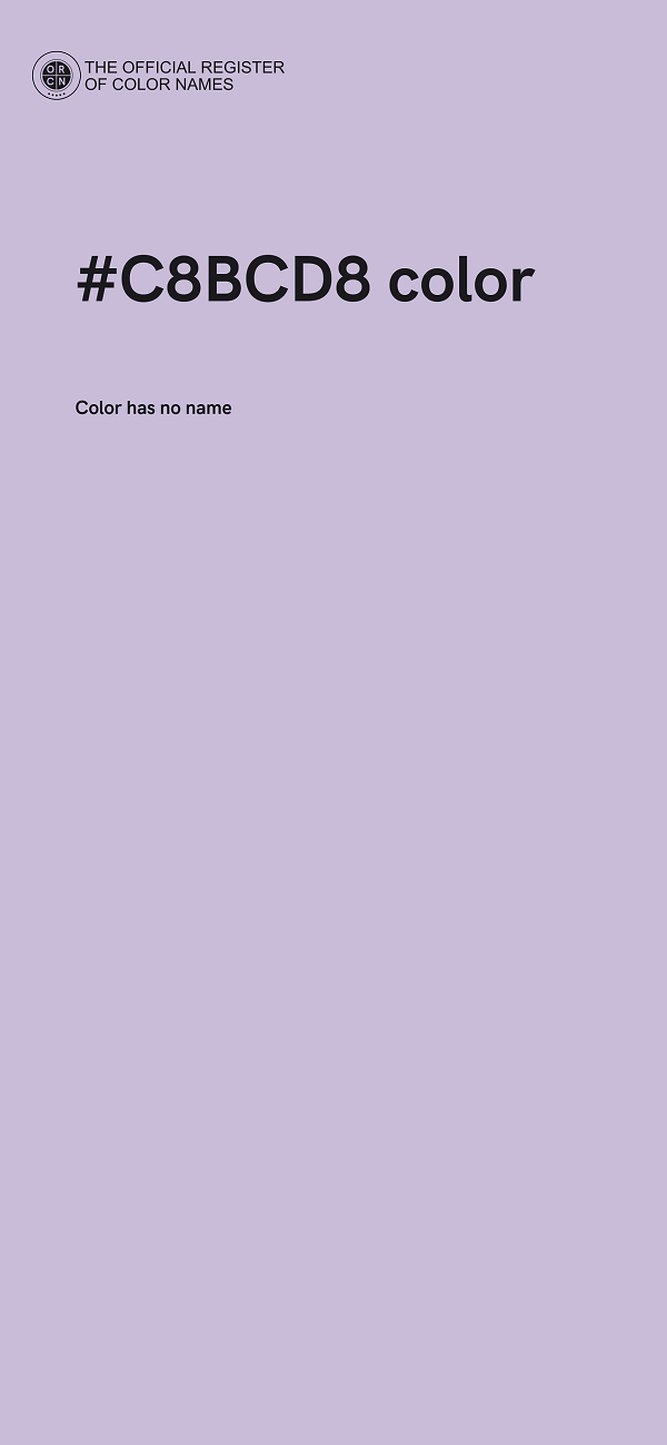 #C8BCD8 color image
