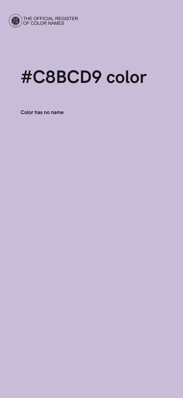 #C8BCD9 color image