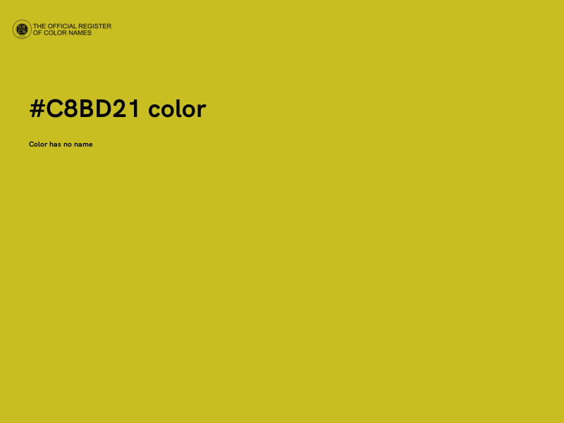 #C8BD21 color image