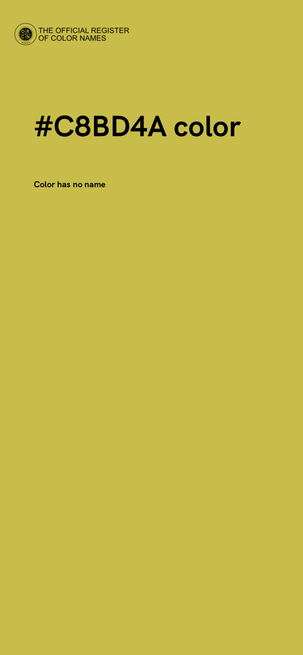 #C8BD4A color image