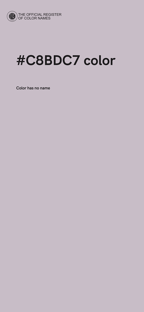 #C8BDC7 color image