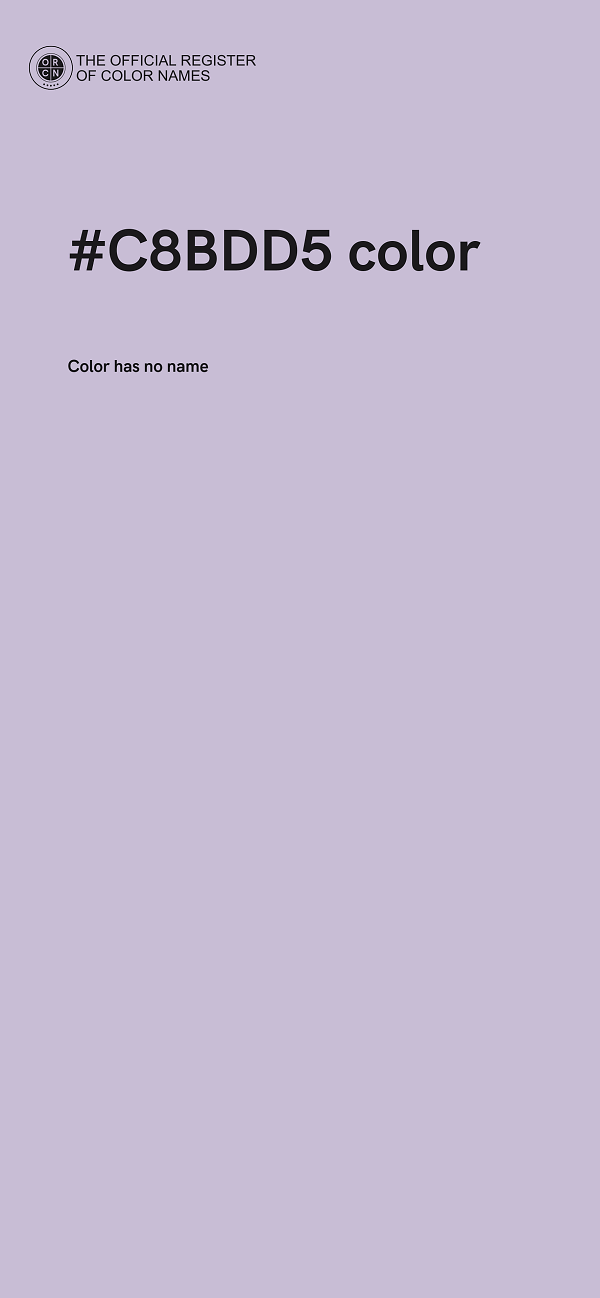 #C8BDD5 color image