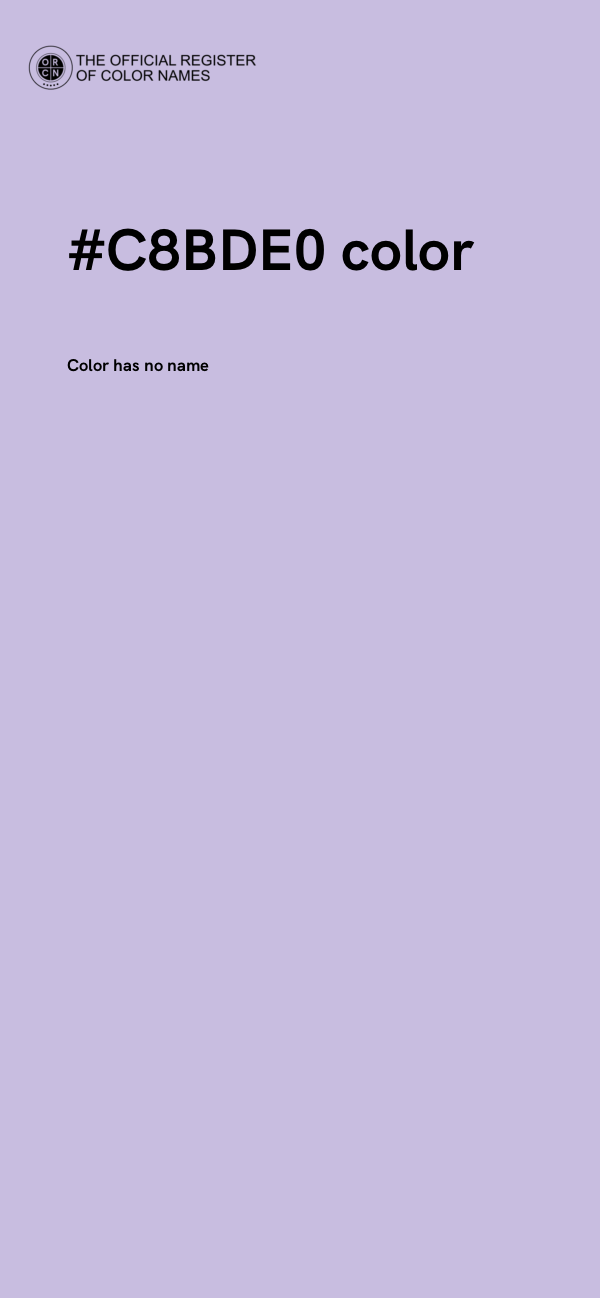 #C8BDE0 color image
