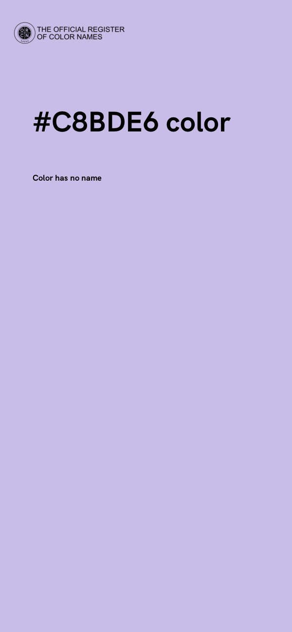 #C8BDE6 color image