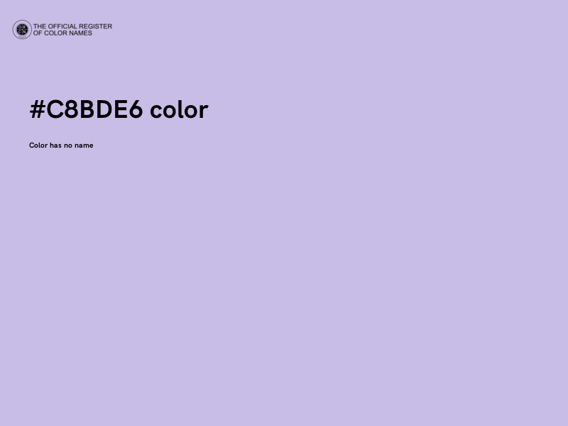#C8BDE6 color image