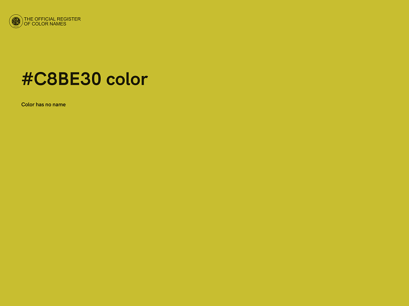 #C8BE30 color image