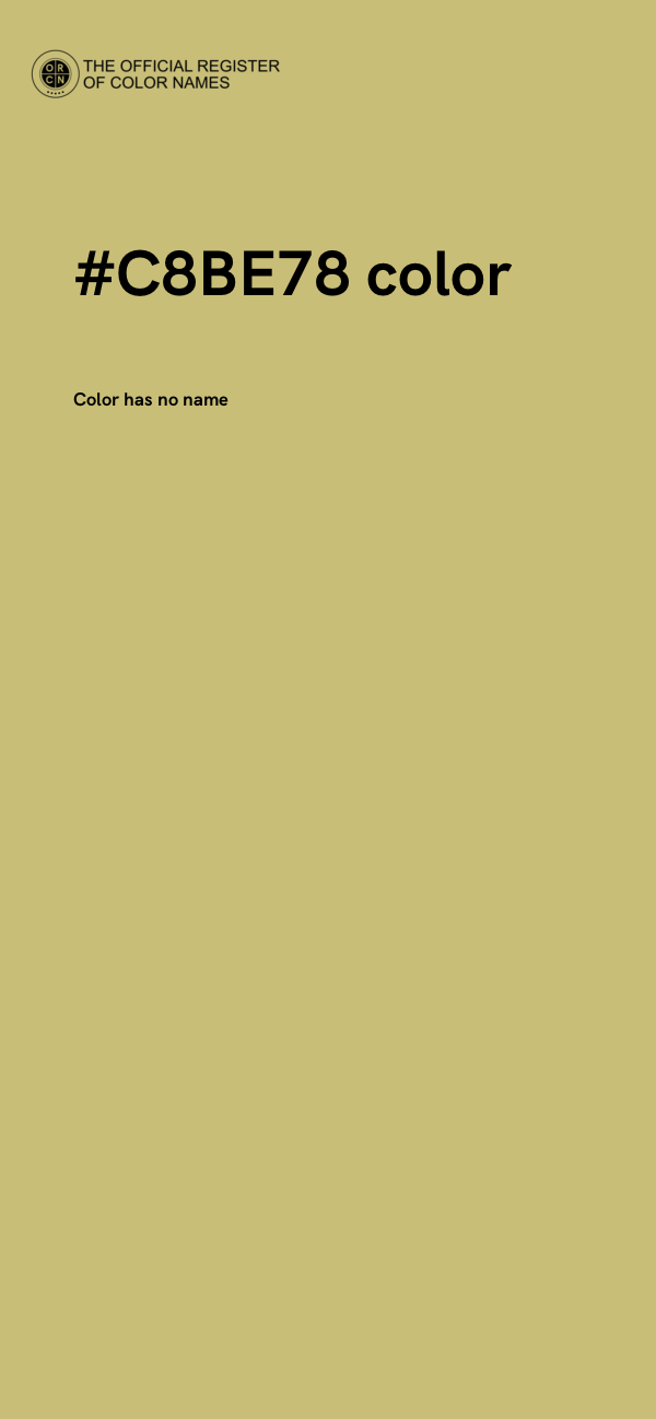 #C8BE78 color image