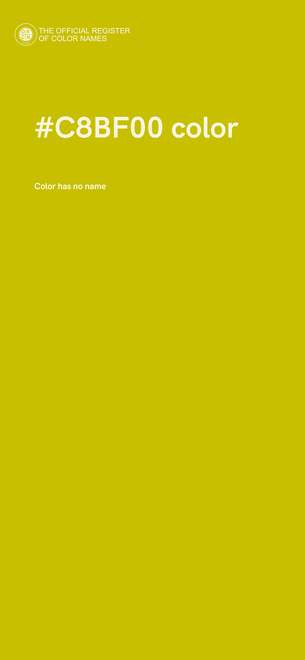 #C8BF00 color image